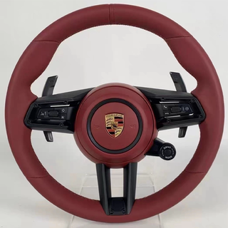 Perforated Nappa Leather Porsche 991.1 991.2 992 993 996 997 Steel Bordeaux Red
