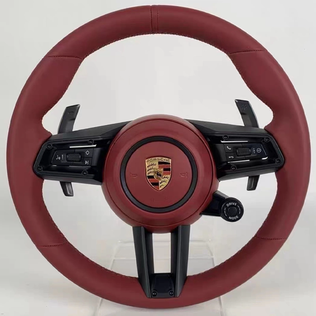Perforated Nappa Leather Porsche 991.1 991.2 992 993 996 997 Steel Bordeaux Red