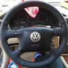 Custom DIY Car Steering Wheel Braid Cover 100% Fit For Volkswagen Passat B5 VW Golf 4 Skoda Octavia 1999-2005 Auto Accessories
