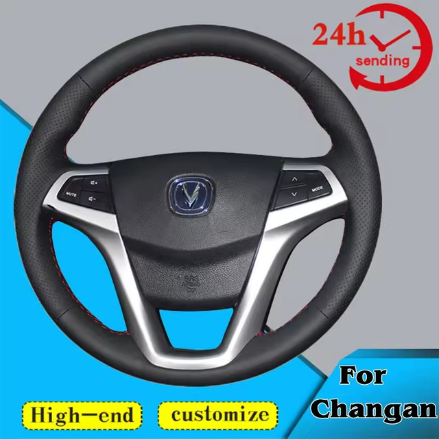 Custom Car Steering Wheel Cover Braid 100% Fit For Changan Eado XT 2012-2017 CS35 2012-2018 Eado EV 2015-2018 DIY Car Interior