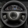Custom Car Steering Wheel Braid Cover Soft 100% Fit For Audi A2 (8Z) A3 (8L) Sprotback A4 (B5 B6) Avant A6 (C5) A8 Auto Interior