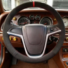 Custom DIY Car Steering Wheel Cover Zafira Tourer Astra (J) 2010-2015 Suede Car Interior Steering Wheel Cover For Opel Ampera