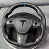 Customized Tesla Bright Carbon Fiber Steering Wheel for Model Y Model 3 Model X Model S