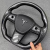 Customized All Carbon Fiber Steering Wheel for Tesla Model 3 Model Y with Airbag Cover