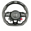 VW Carbon Fiber Steering Wheel with Alcantara and LED Shift Lights for Golf 8 Pro GTI MK7 MK8
