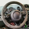 Car Steering Wheel Cover R50 R55 R56 F57 Clubman Countryman Clubvan Car Accessories Suede Leather Ventilation For MINI Cooper