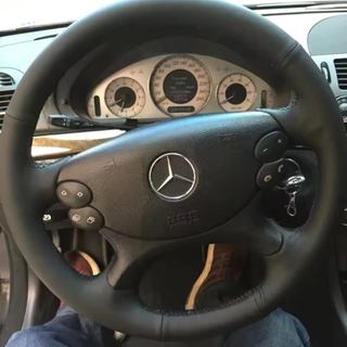Custom Car Steering Wheel Cover Genuine Leather 100% Fit For Mercedes Benz E-Class W211 E230 E280 E350 CLS-Class CLS350 CLS500