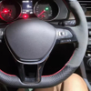 Custom Car Steering Wheel Braid Cover Non-Slip 100% Fit For Volkswagen VW Golf 7 Mk7 Touran Up Car Products Steering Wrap