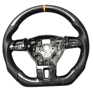 Contrast Stitching Genuine Leather Volkswagen VW Tiguan Steering Wheel