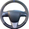 Custom Car Steering Wheel Braid Cover Non-Slip 100% Fit For Old Mazda 3 Mazda 5 Mazda 6 2003-2015 Car Products Steering Wrap