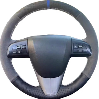 Custom Car Steering Wheel Braid Cover Non-Slip 100% Fit For Old Mazda 3 Mazda 5 Mazda 6 2003-2015 Car Products Steering Wrap