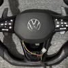 Gloss Carbon Volkswagen VW Jetta Racing Steering Wheel Perforated Nappa Leather Polo Model Steering Wheel