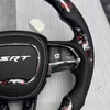 Bright forged carbon fiber steering wheel for Dodge Charger SRT with LED