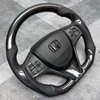 Customized Bright Carbon Fiber Steering Wheel for Crown with Leather Airbag Cover