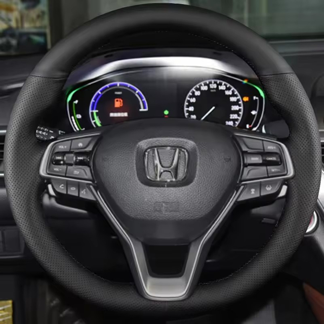 Custom Car Steering Wheel Braid Cover Genuine Leather 100% Fit For Honda Accord 10 2018-2019 Inspire 2018-2019 Insight 2018-2019
