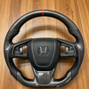 Honda Custom Real Carbon Fiber Civic Steering Wheel Perforated Nappa Leather Honda Civic Si EX LX Model Steering Wheel
