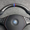 BMW Custom Real Carbon Fiber Steering Wheel For E90 E91 E92 Flat Bottom BMW Steering Wheel