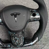 Custom Carbon Fiber Steering Wheel for Tesla Forged Carbon Fiber Ergonomic Steering Wheel Compatible with Model Y 3 X S