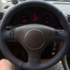 Custom Car Steering Wheel Braid Cover Comfortable 100% Fit For Audi A4 2000-2005 Audi A6 2000 2001 2003 2004 Car Accessories