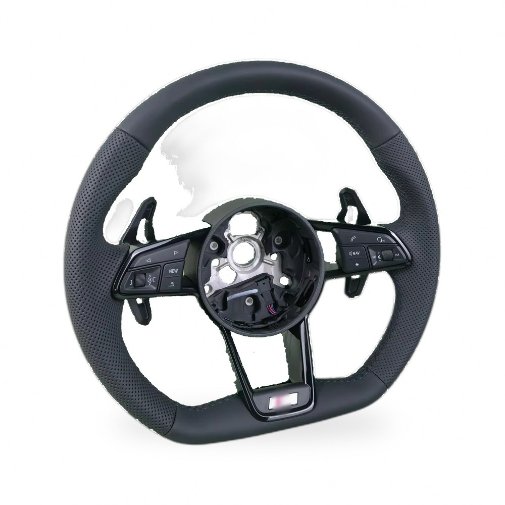 RS Style Perforated Leather Steering Wheel for Audi A3 A4 A5 A6 A7 A8 Q3 Q5 Q7 Q8 S RS