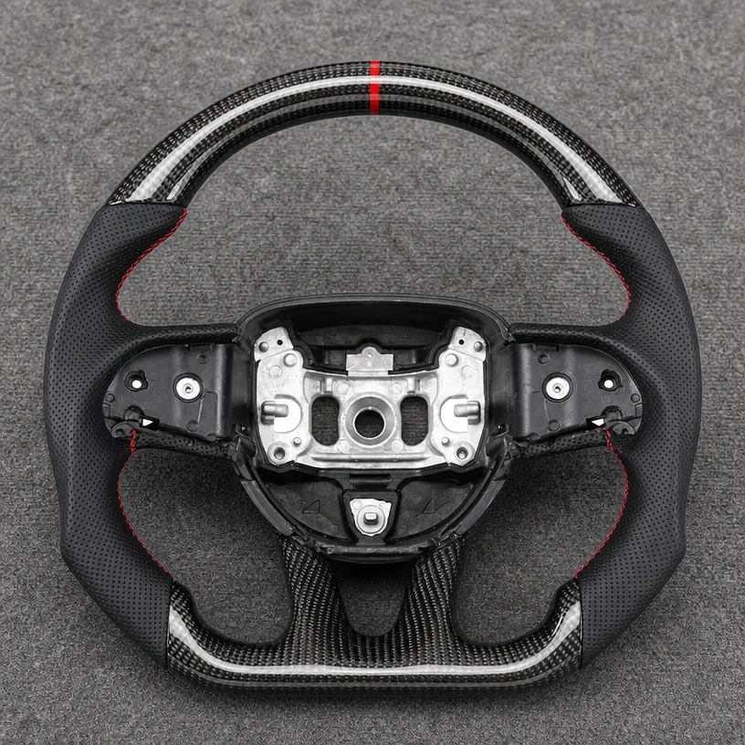 Custom Dodge Full Series Real Carbon Fiber Steering Wheel - YINGGEN