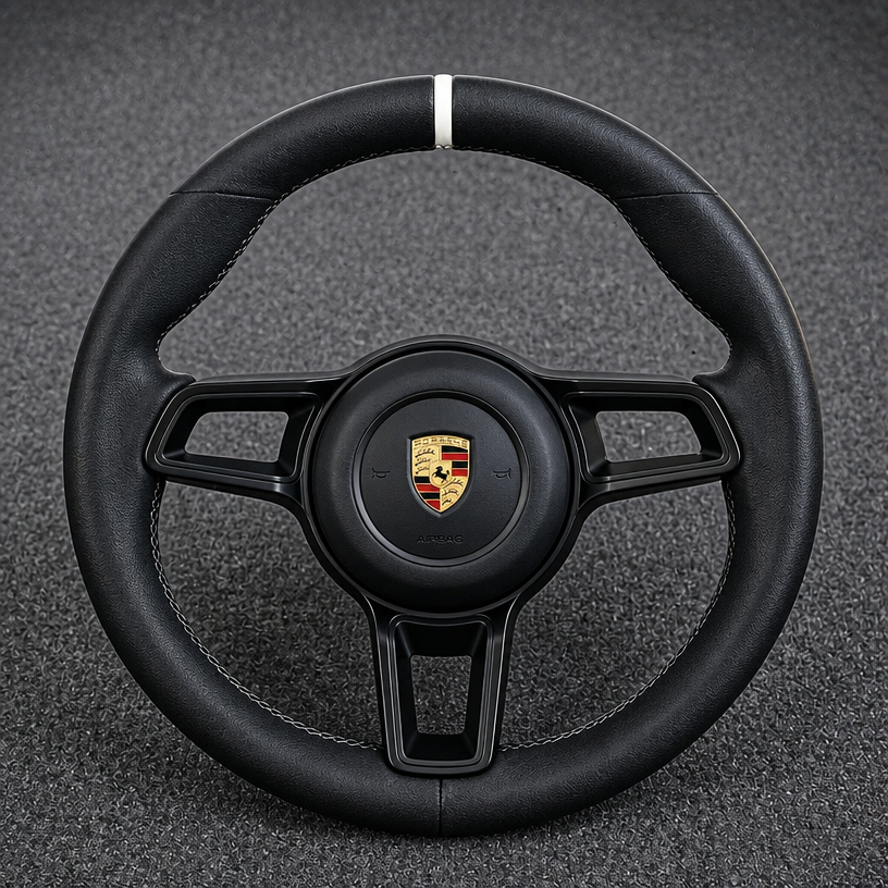Custom Porsche 718 986 987 981 982 Series Real Carbon Fiber Steering Wheel 2004-2026 - YINGGEN
