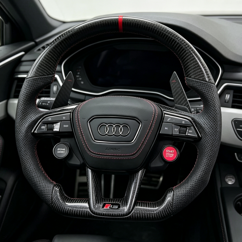 Close up of Leather and Carbon Fiber Texture