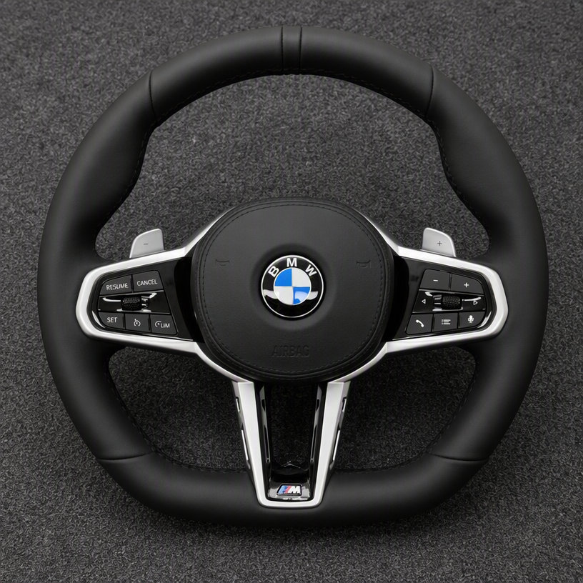 Custom BMW Nappa Genuine Leather Modified Steering Wheel 7 Series G11 G12 G70 2019-2025-YINGGEN