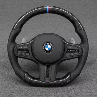 Custom BMW Real Carbon Fiber Modified Steering Wheel 7 Series i7 G11 G12 G70 2019-2025-YINGGEN