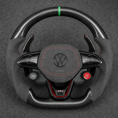 Volkswagen Golf 8 MQB Evo GTI 2019-2026 Golf R Custom Real Carbon Fiber Steering Wheel -YINGGENE