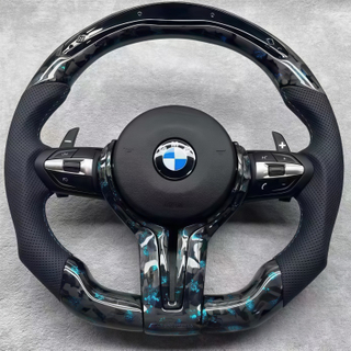 LED Forged Carbon Fiber Steering Wheel for BMW F20 E92 F80 F82 M3 M6