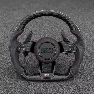 Custom Real Carbon Fiber Steering Wheel for Audi A4 S4 RS4 A5 Coupe Sportback S5 RS5 B5 B6 B7 8T 8F F5 1996-2026 - YINGGENE
