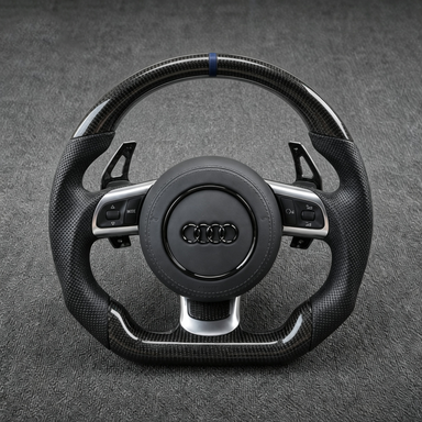 Custom Real Carbon Fiber Steering Wheel for Audi TTS TTRS TT Coupe Roadster 1998-2026 - YINGGENE
