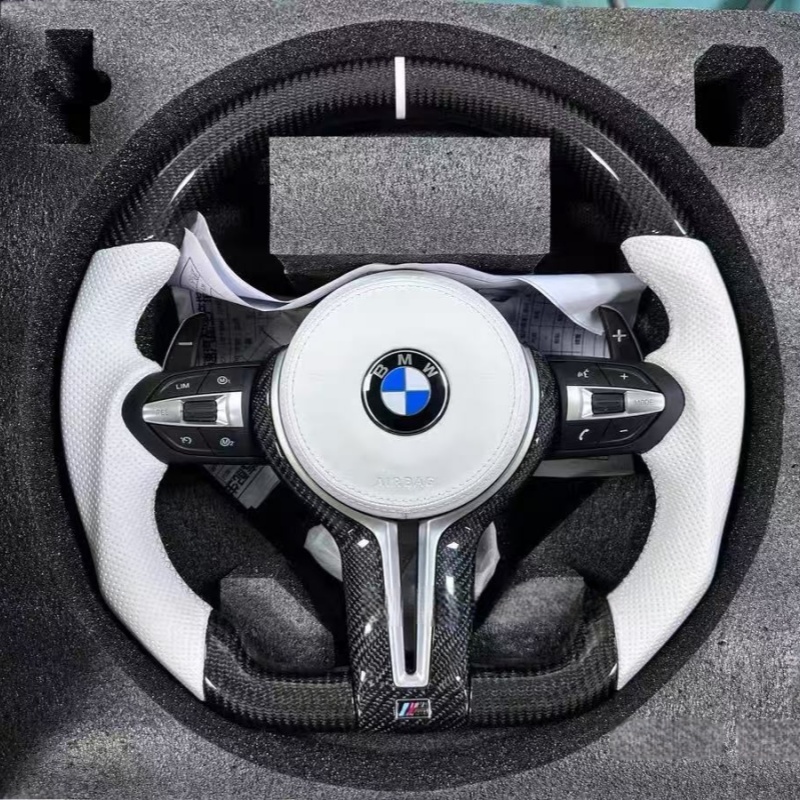 Bright Carbon Fiber Steering Wheel for BMW X5 F15 F16 F32 F80 F82 F90
