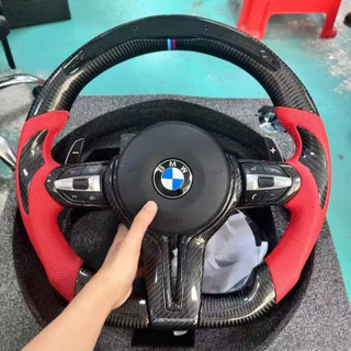 LED Real Carbon Fiber Steering Wheel for BMW E90 E91 E92 E93 F20 F10