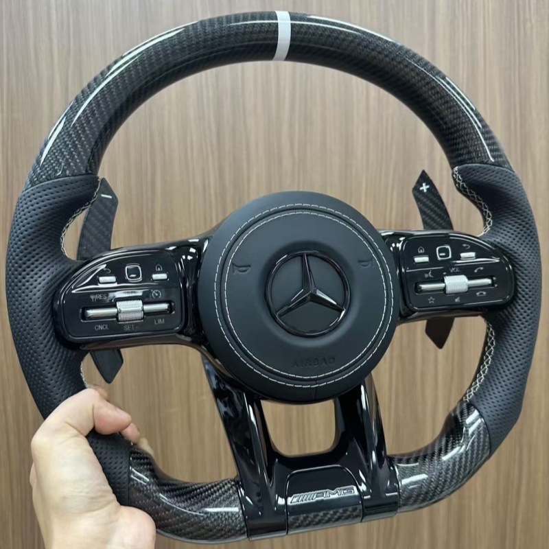 Aftermarket steering wheel fit Mercedes series, auto tuning parts for interior upgrade