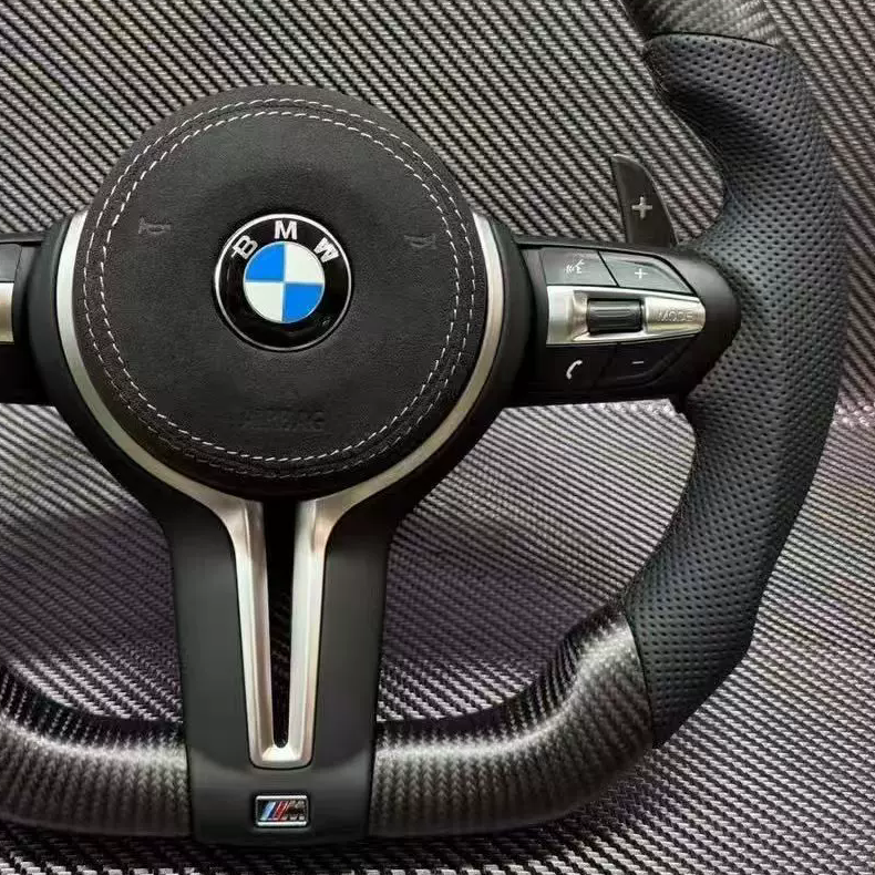 BMW steering wheel assembly real carbon fiber steering wheel F30 F35 F20 F21 F22 F23 F80（2012‑2019 ） fiber modification