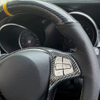 Custom Car Steering Wheel Braid Cover 100% Fit For Mercedes Benz W176 W246 W205 C117 C218 W447 Car Products Steering Wrap