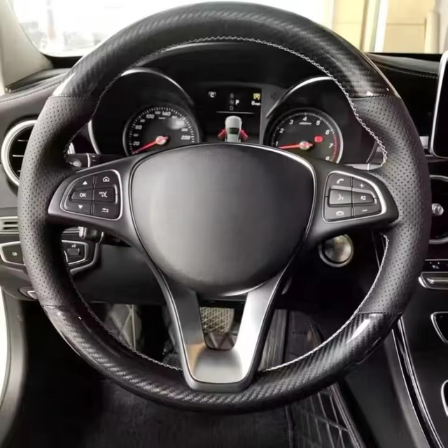 Custom Car Steering Wheel Braid Cover 100% Fit For Mercedes Benz W176 W246 W205 C117 C218 W447 Car Products Steering Wrap