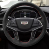 Custom Car Steering Wheel Cover Suede 100% Fit For Cadillac XT5 XTS ATSL XT5 SRX CT6 Auto Interior Accessories Steering Wrap