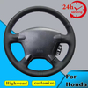 Custom Car Steering Wheel Braid Cover Comfortable 100% Fit For Honda CR-V CRV 2002 2003 2004 2005 2006 Auto Interior Accessories