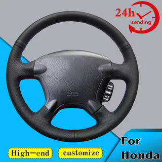 Custom Car Steering Wheel Braid Cover Comfortable 100% Fit For Honda CR-V CRV 2002 2003 2004 2005 2006 Auto Interior Accessories