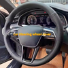 Custom Car Steering Wheel Braid Cover 100% Fit For Audi A6 A7 A8 A1 A3 A4 A5 B9 B8 R8 TT Q3 Q5 Q7 Q8 Car Products Steering Wrap