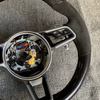 Glossy carbon fiber Porsche Macan Cayman racing steering wheel Alcantara material