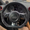 Custom Car Steering Wheel Cover Suede Genuine Leather Fit For Audi TT TTS (8J) 2006-2014 A3 S3 (8P) Sportback 2008-2012 R8 (42)