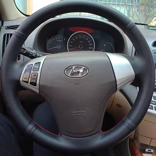 Custom Car Steering Wheel Braid Cover Non-slip 100% Fit For Hyundai Elantra 2008-2010 Auto Interior Accessories Steering Wrap