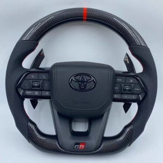 For Toyota Genuine Carbon Fiber Steering Wheel for Land Cruiser with Shift Paddles