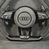 Matte Carbon Fiber Audi RS4 RS6 TT Steering Wheel with Alcantara Stitching
