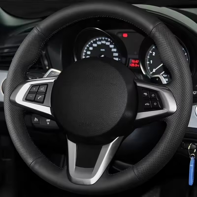 Custom Car Steering Wheel Braid Cover Genuine Leather 100% Fit For BMW Z4 E89 2009-2014 Auto Interior Accessories Steering Wrap