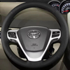 Custom Car Steering Wheel Braid Cover Non-slip Genuine Leather 100% Fit For Toyota Verso EZ Avensis Auto Interior Accessories